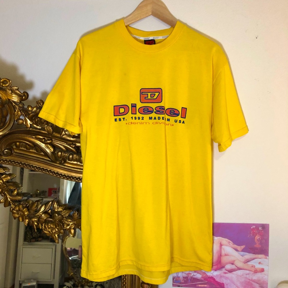 Vintage yellow Diesel tee L